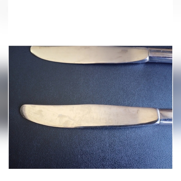 Oneida OUR ROSE Stainless 2 Dinner Knives SSS Scientific Glossy Flatware - Picture 2 of 7